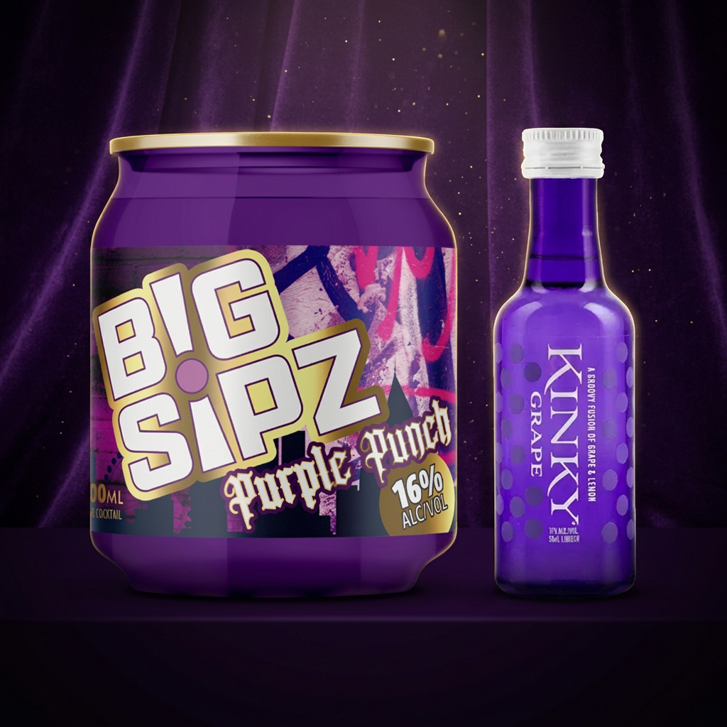 PURPLE BIG SIPZ & KINKY GRAPE product photo